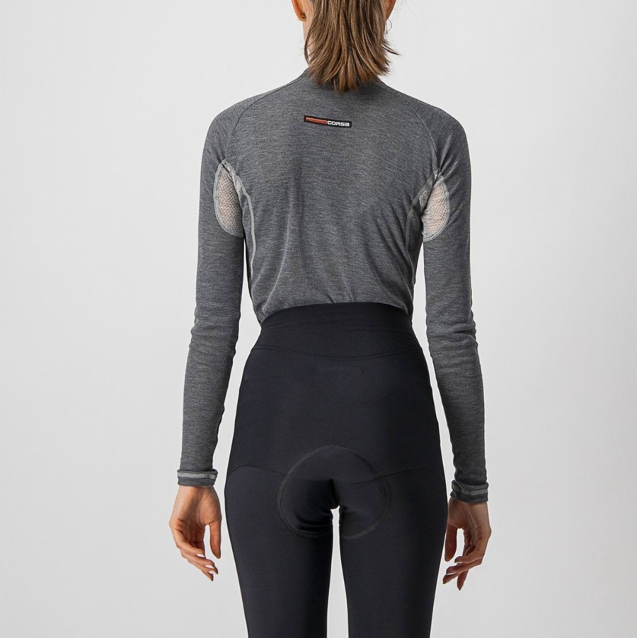 Capa Base Castelli FLANDERS 2 W WARM LONG SLEEVE Mujer Gris | 6743-KLXWV