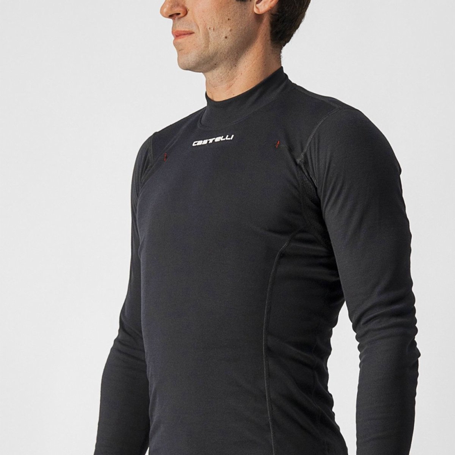 Capa Base Castelli FLANDERS WARM LONG SLEEVE Hombre Negras | 8203-CQOTS