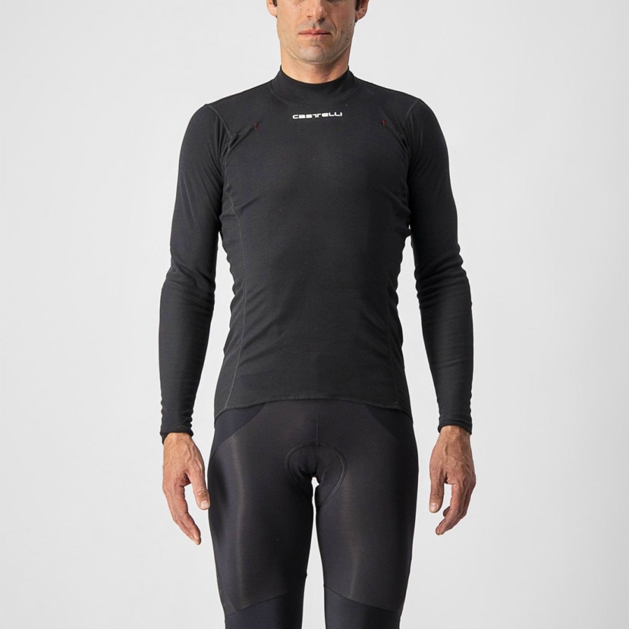 Capa Base Castelli FLANDERS WARM LONG SLEEVE Hombre Negras | 8203-CQOTS