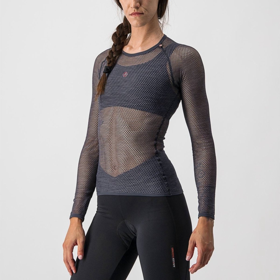 Capa Base Castelli MIRACOLO W LONG SLEEVE Mujer Gris | 8359-WQDKF