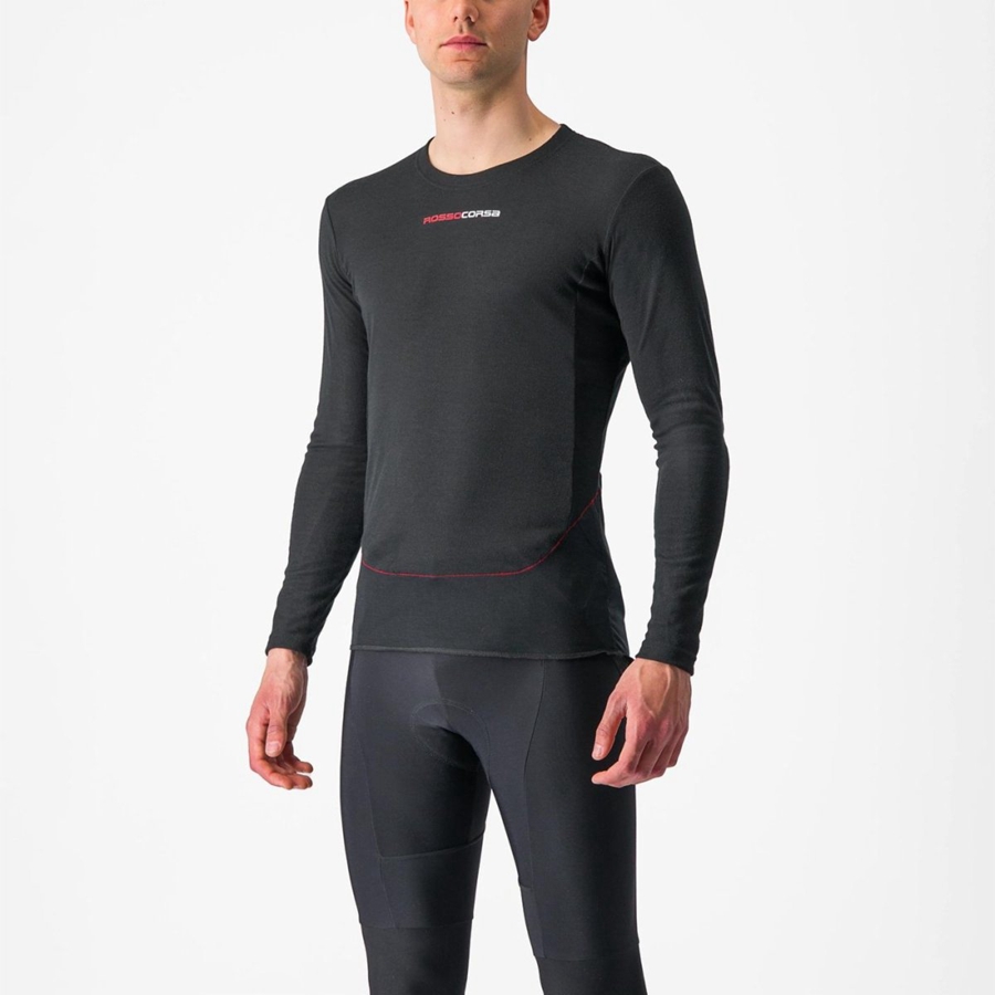 Capa Base Castelli PROSECCO TECH LONG SLEEVE Hombre Negras | 6108-GBPFD