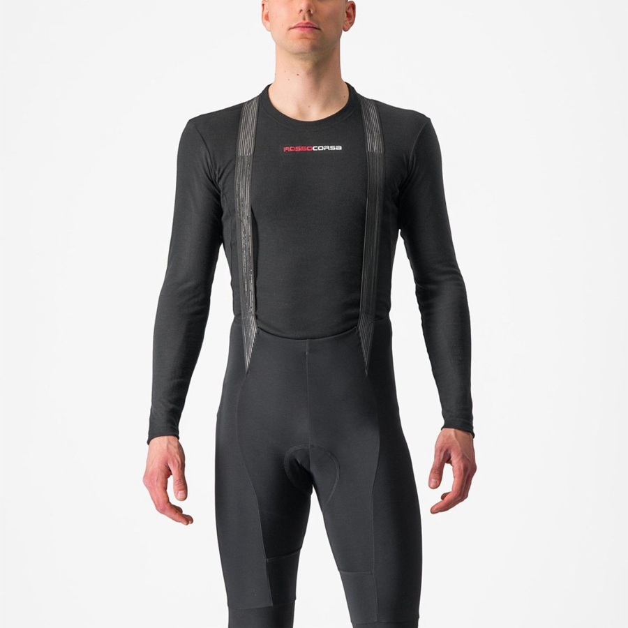 Capa Base Castelli PROSECCO TECH LONG SLEEVE Hombre Negras | 6108-GBPFD