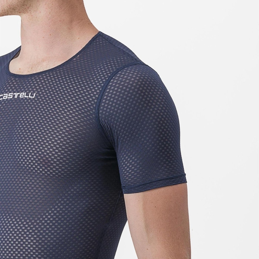 Capa Base Castelli PRO MESH 2.0 SHORT SLEEVE Hombre Azules | 0723-OACQX