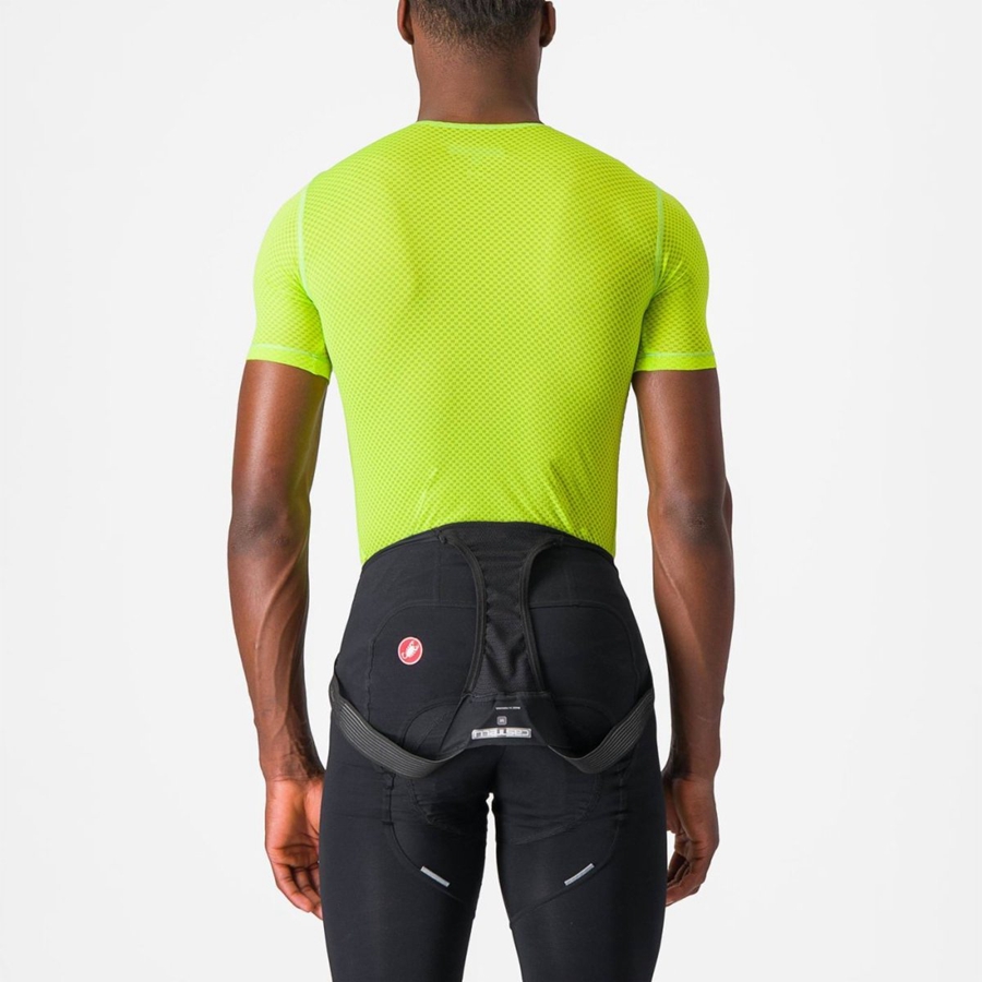 Capa Base Castelli PRO MESH 2.0 SHORT SLEEVE Hombre Verde Claro | 1358-SLIOV