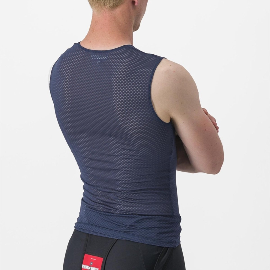 Capa Base Castelli PRO MESH 2.0 SLEEVELESS Hombre Azules | 2497-QTVCL