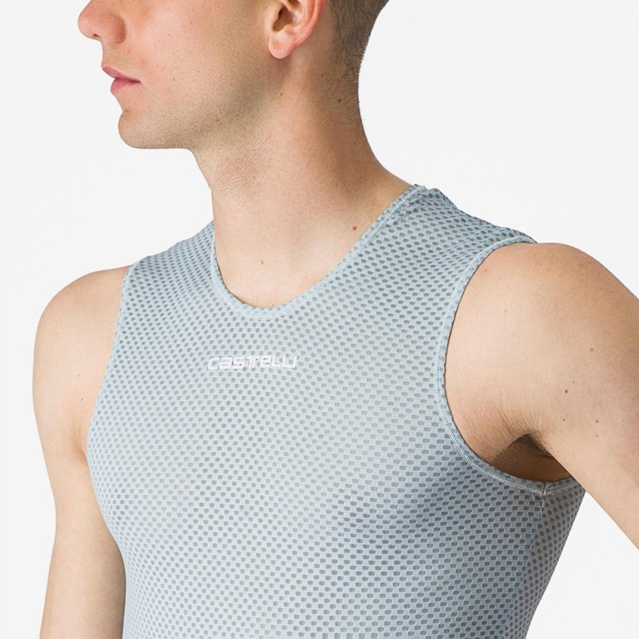 Capa Base Castelli PRO MESH 2.0 SLEEVELESS Hombre Azules | 1382-GETWU