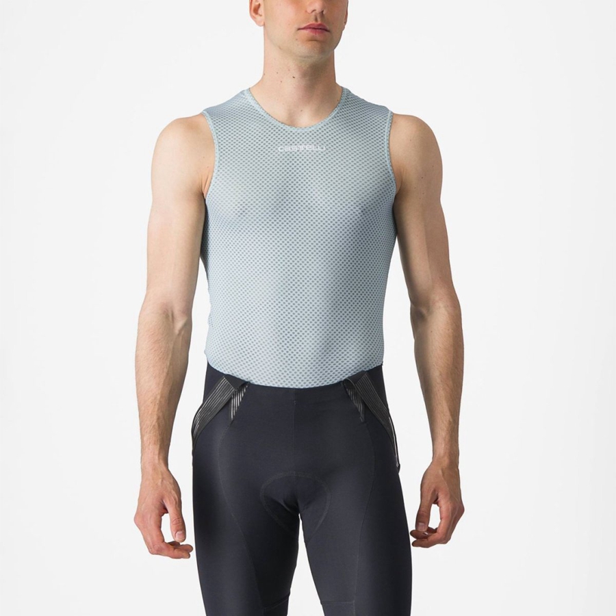 Capa Base Castelli PRO MESH 2.0 SLEEVELESS Hombre Azules | 1382-GETWU