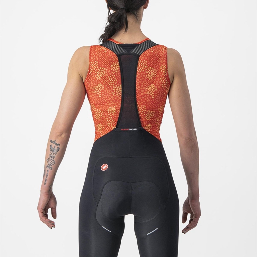 Capa Base Castelli PRO MESH 4 W SLEEVELESS Mujer Naranjas | 9847-JDMIN