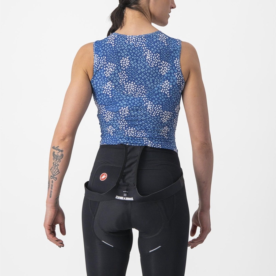 Capa Base Castelli PRO MESH 4 W SLEEVELESS Mujer Azules | 1289-IUCGE