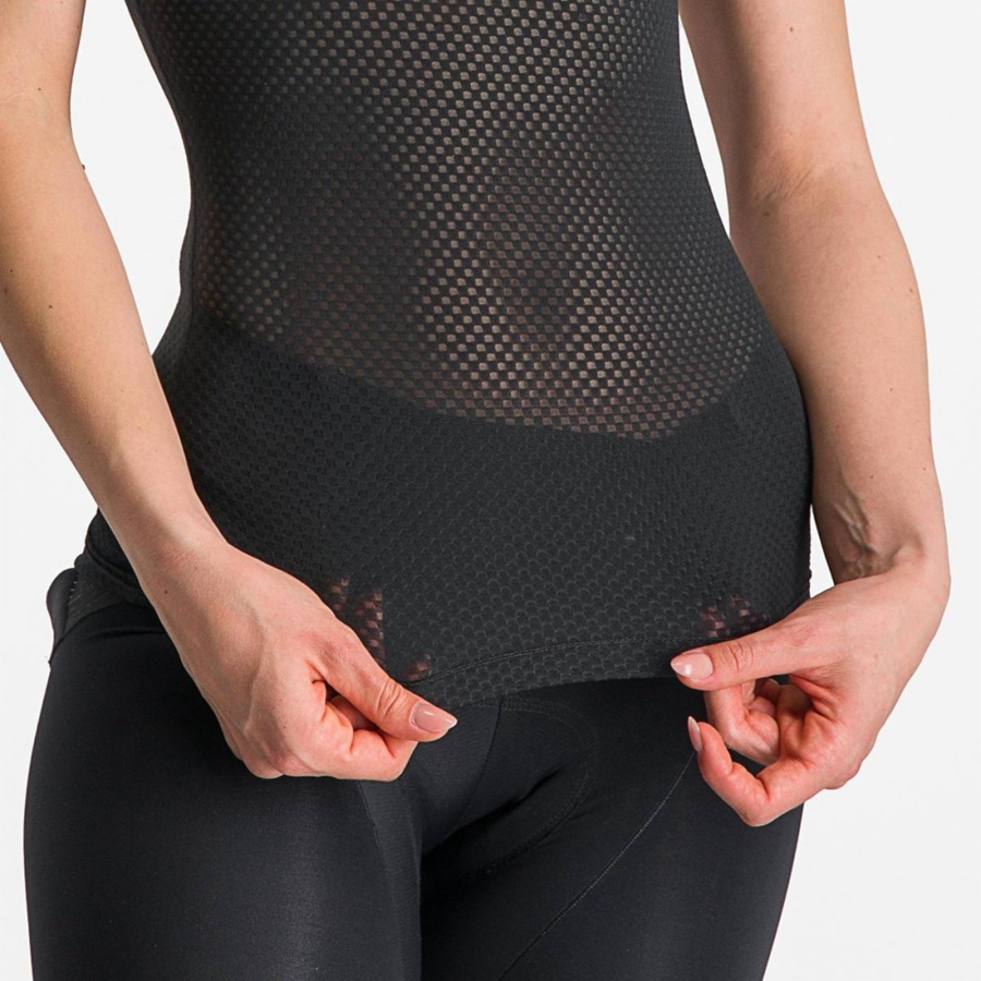 Capa Base Castelli PRO MESH W SHORT SLEEVE Mujer Negras | 7962-CHWZY