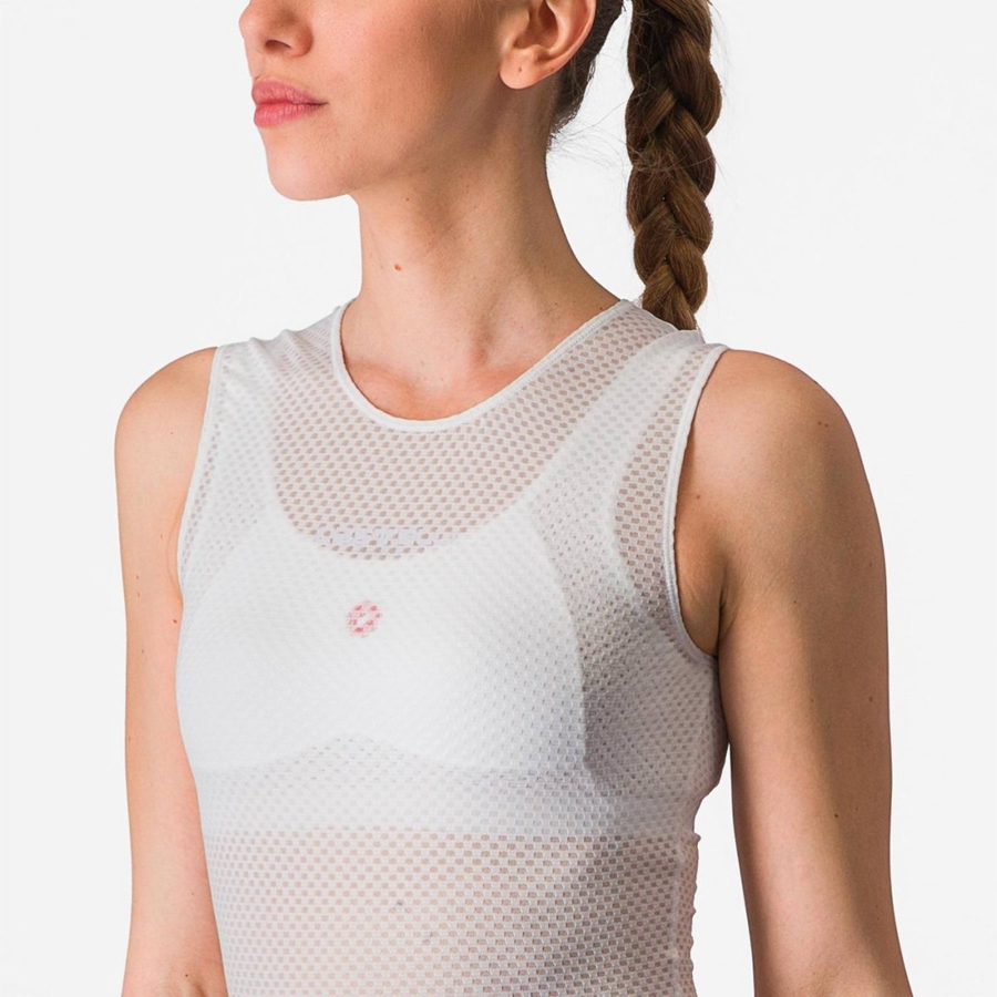 Capa Base Castelli PRO MESH W SLEEVELESS Mujer Blancas | 1965-XLRUF