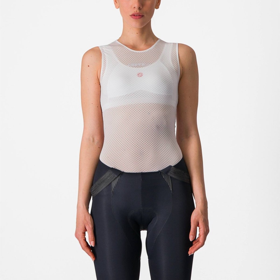 Capa Base Castelli PRO MESH W SLEEVELESS Mujer Blancas | 1965-XLRUF