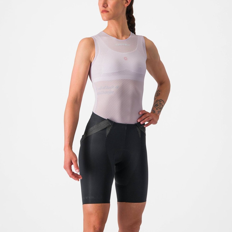 Capa Base Castelli PRO MESH W SLEEVELESS Mujer Moradas Blancas | 6987-VMUFW