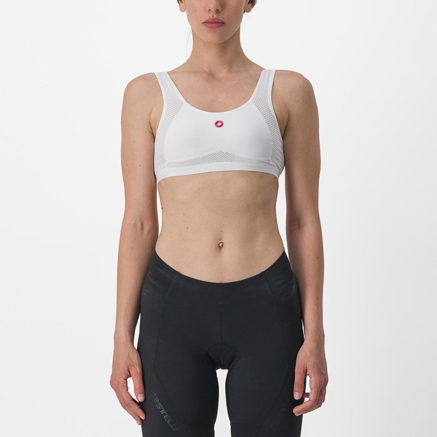 Capa Base Castelli ROSSO CORSA BRA Mujer Blancas | 4083-KIZOH