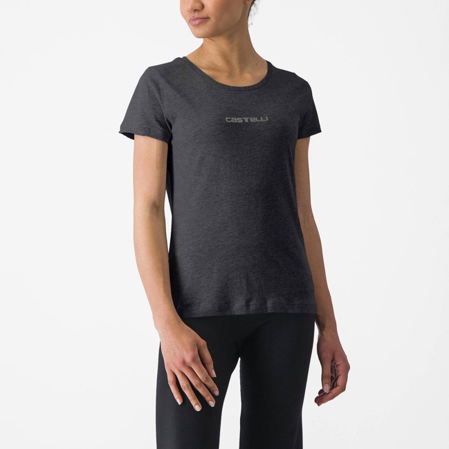 Casual Castelli CASTELLI CLASSICO W TEE Mujer Negras | 7521-UNKQE