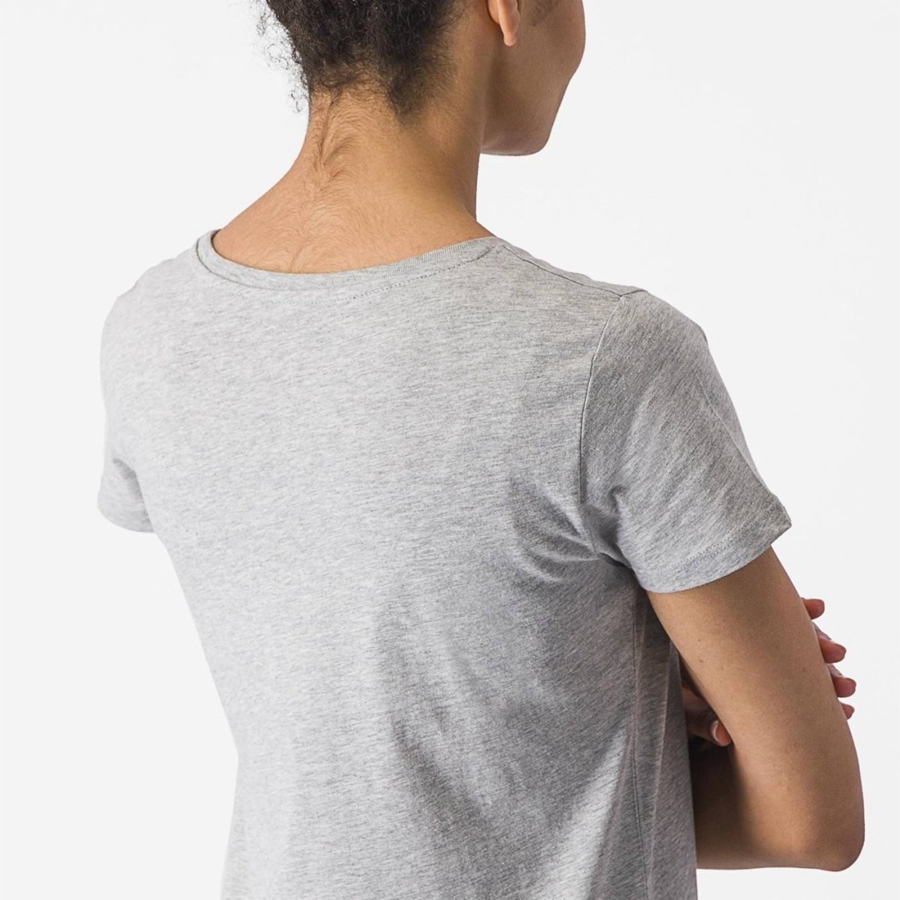 Casual Castelli CASTELLI CLASSICO W TEE Mujer Gris Claro | 0867-ITHBY