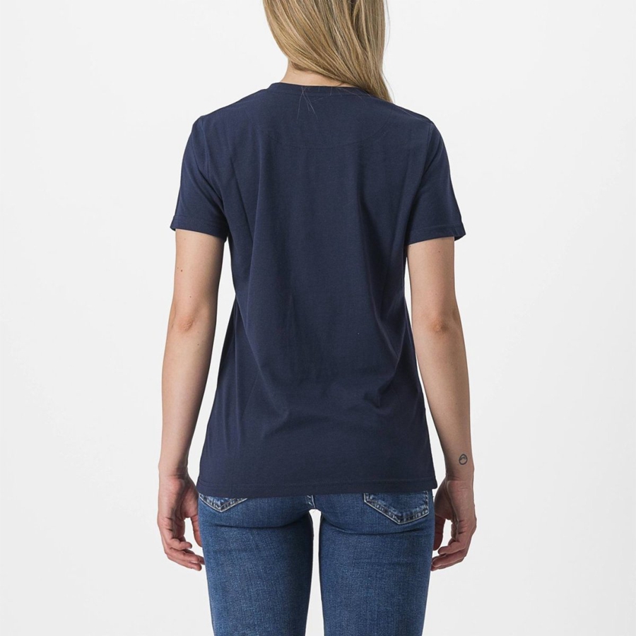 Casual Castelli PEDALARE TEE Mujer Azules | 9157-RAJVY