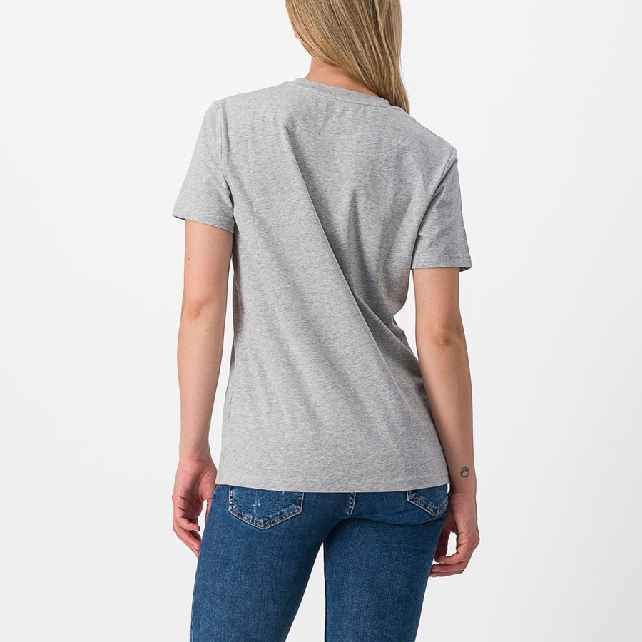 Casual Castelli PEDALARE TEE Mujer Kaki Gris | 7425-WEYTX