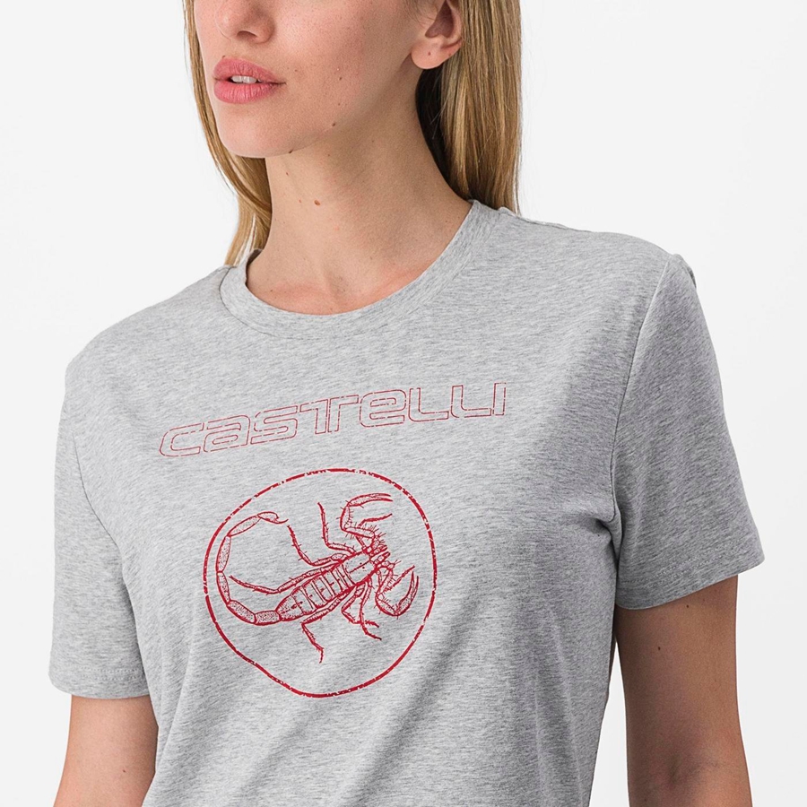 Casual Castelli PEDALARE TEE Mujer Kaki Gris | 7425-WEYTX