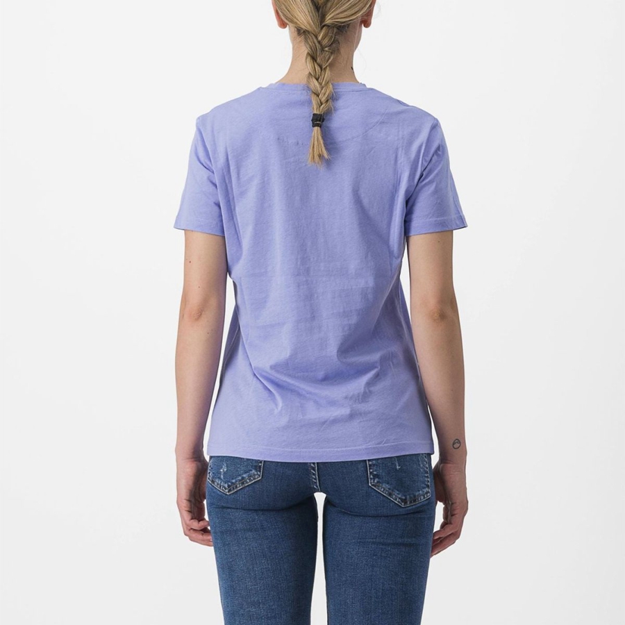 Casual Castelli PEDALARE TEE Mujer Moradas Blancas | 8792-UHRVA