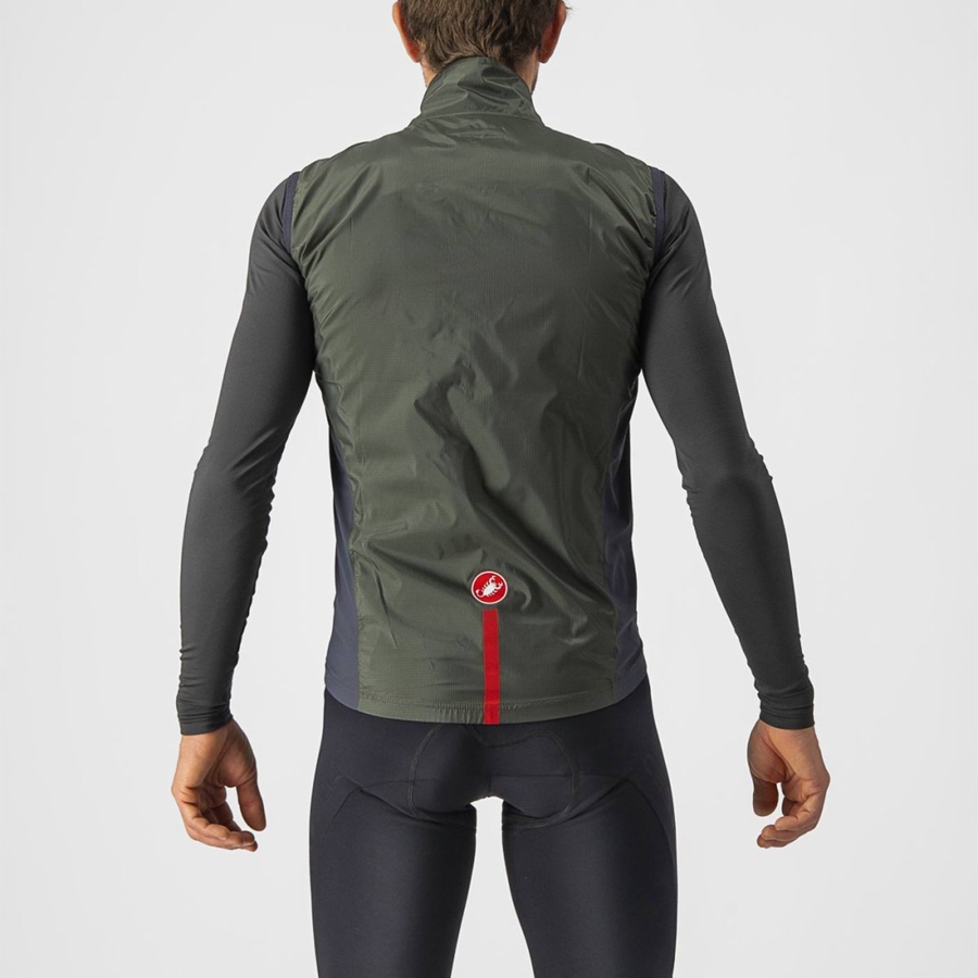 Chaleco Castelli SQUADRA STRETCH Hombre Verde Gris Oscuro | 6583-XRJGI