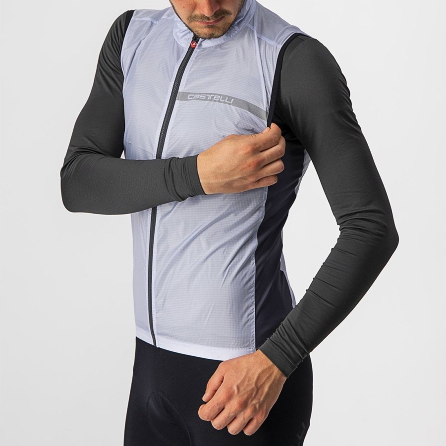 Chaleco Castelli SQUADRA STRETCH Hombre Plateadas Gris Gris Oscuro | 2153-LQRMS