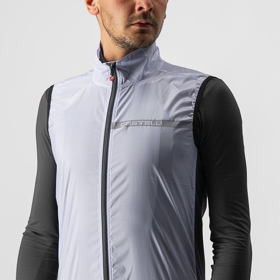 Chaleco Castelli SQUADRA STRETCH Hombre Plateadas Gris Gris Oscuro | 2153-LQRMS