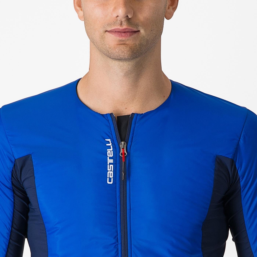 Chompas Castelli FLY JACK-SEY Hombre Azules Azules | 0154-XBPZL