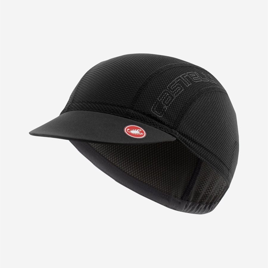 Gorra Castelli A/C 2 CYCLING Hombre Negras | 3670-UZFHG