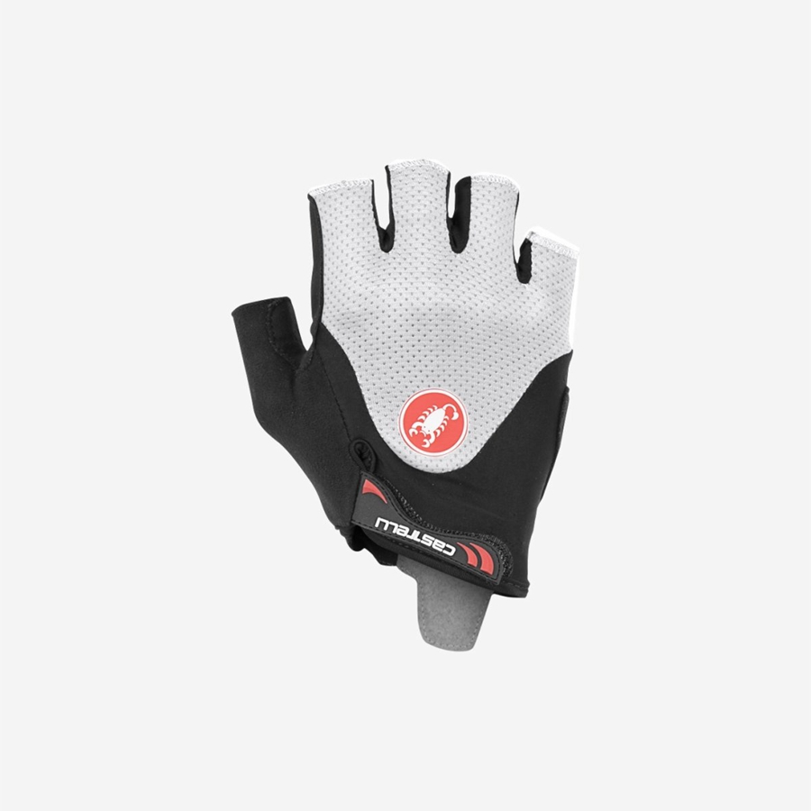 Guantes Castelli ARENBERG GEL 2 Hombre Negras Blancas | 3058-SIVQB