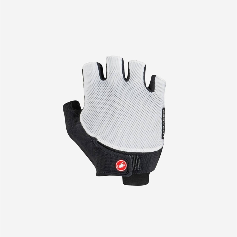 Guantes Castelli ENDURANCE W Mujer Blancas Negras | 7642-RYVBC