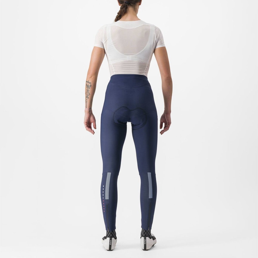 Leggins Castelli SORPASSO RoS W Mujer Azules Plateadas | 4361-KXOTC