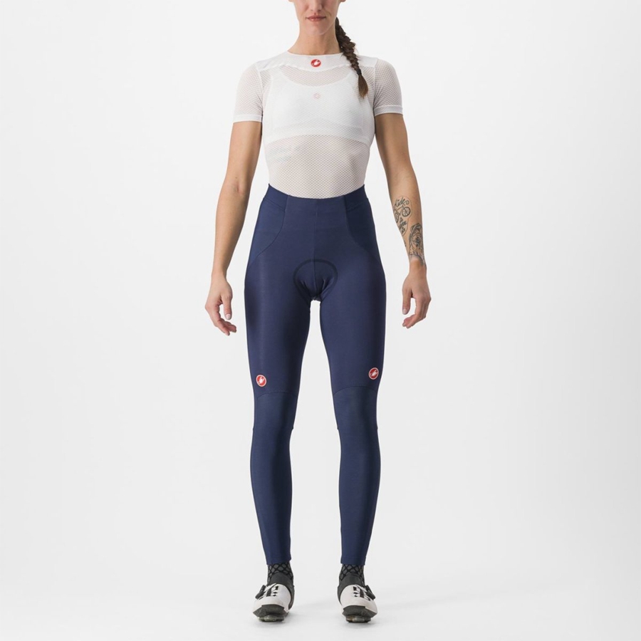 Leggins Castelli SORPASSO RoS W Mujer Azules Plateadas | 4361-KXOTC