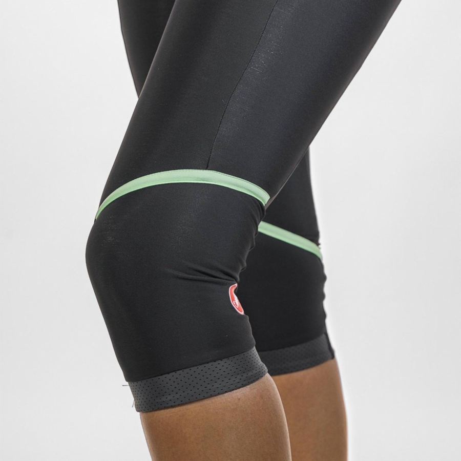 Leggins Castelli VELOCISSIMA THERMAL KNICKER Mujer Negras Verde Menta Negras | 0875-ZGRKX