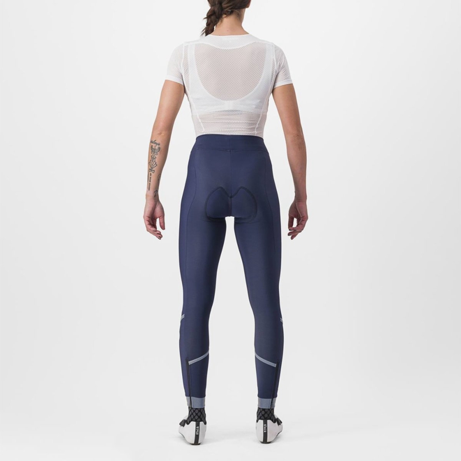 Leggins Castelli VELOCISSIMA THERMAL Mujer Azules Plateadas | 9783-AWTID