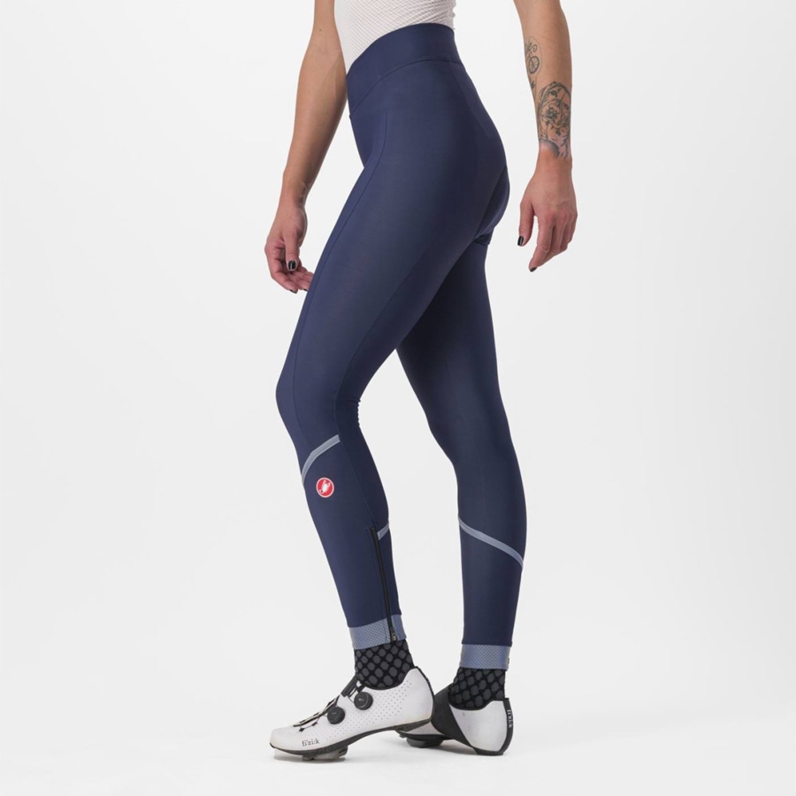 Leggins Castelli VELOCISSIMA THERMAL Mujer Azules Plateadas | 9783-AWTID