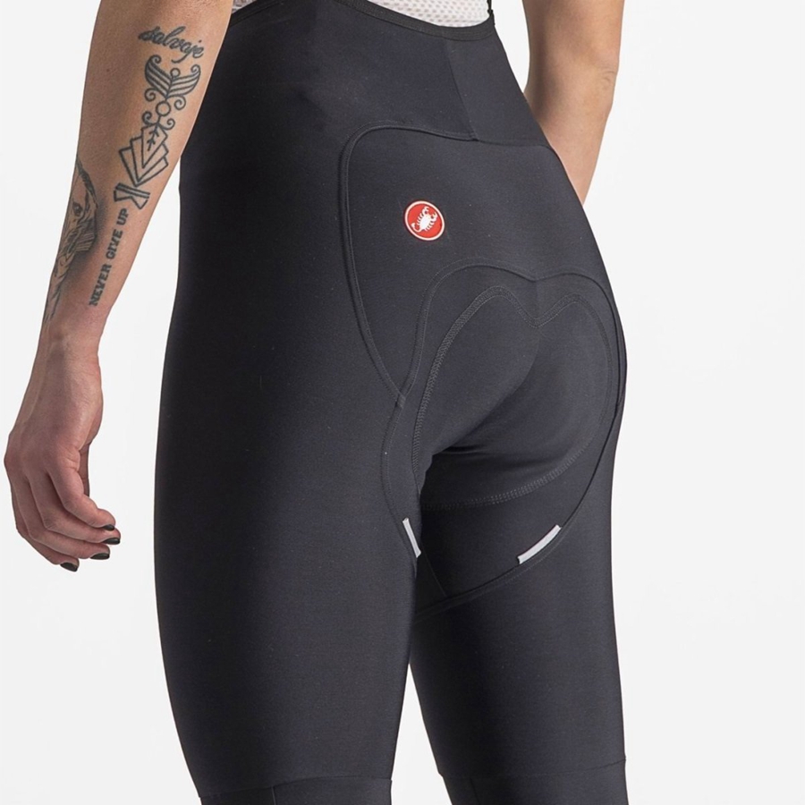 Medias Con Tirantes Castelli FREE AERO RC W DT Mujer Negras | 1469-DWTOI