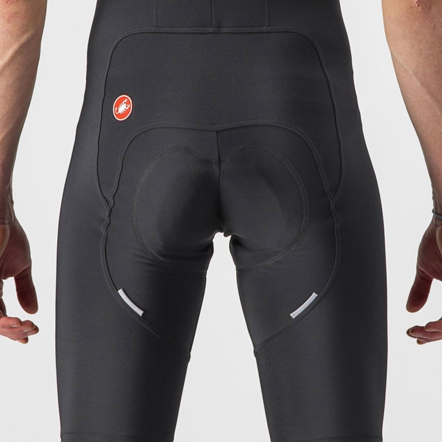 Medias Con Tirantes Castelli FREE AERO RC Hombre Negras | 5326-DLSEG