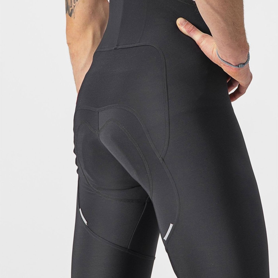 Medias Con Tirantes Castelli FREE AERO RC Hombre Negras | 5326-DLSEG