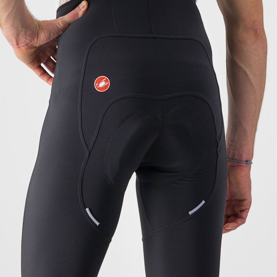 Medias Con Tirantes Castelli FREE AERO RC Hombre Negras | 5326-DLSEG