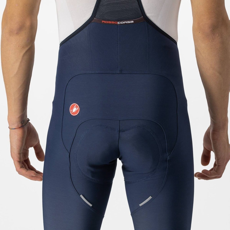 Medias Con Tirantes Castelli FREE AERO RC Hombre Azules | 1745-GCUJD