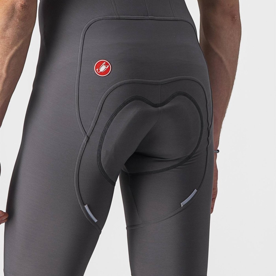 Medias Con Tirantes Castelli FREE AERO RC Hombre Gris Oscuro | 6283-VOPTE