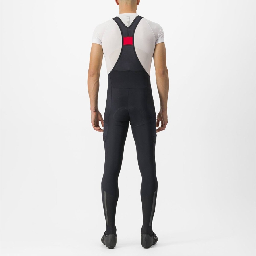 Medias Con Tirantes Castelli UNLIMITED TRAIL Hombre Negras | 2173-ZCYHR