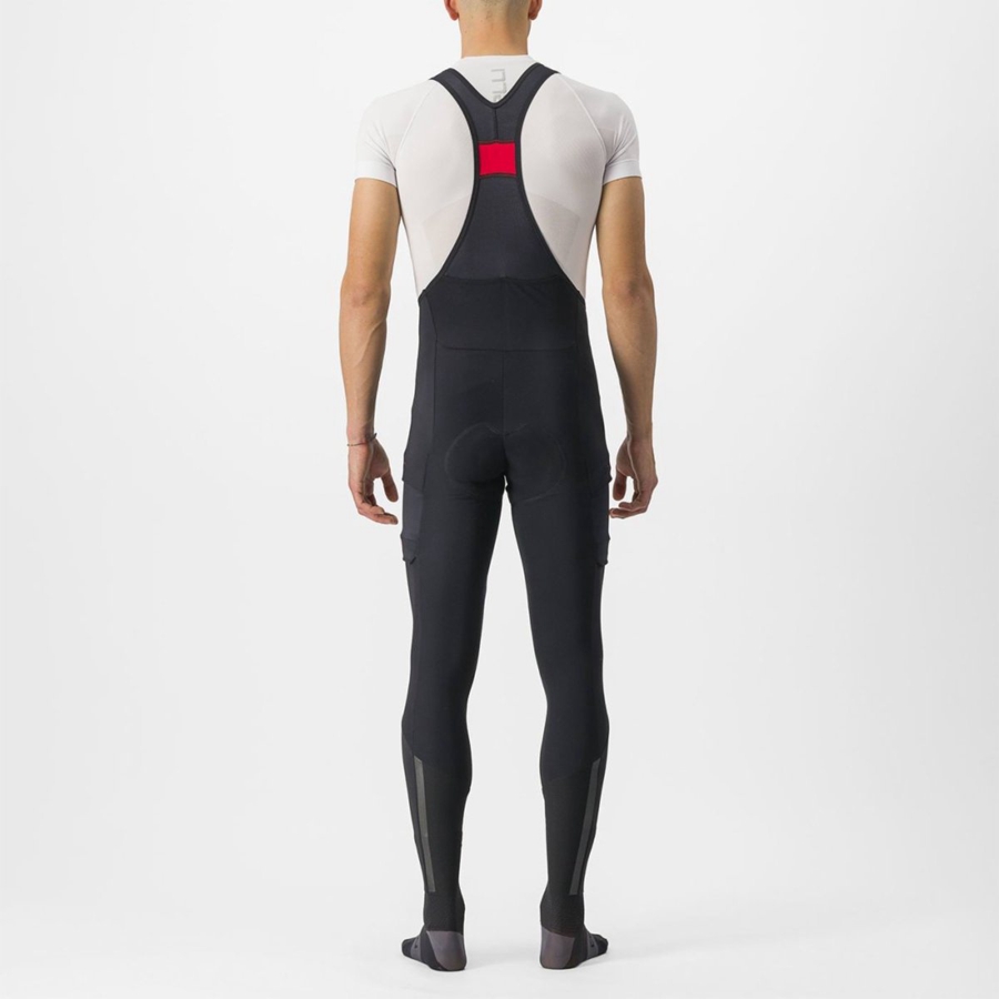 Medias Con Tirantes Castelli UNLIMITED TRAIL Hombre Negras | 2173-ZCYHR