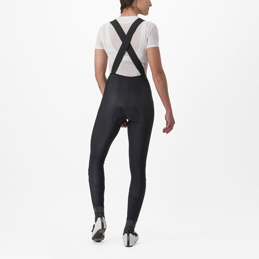 Medias Con Tirantes Castelli VELOCISSIMA DT Mujer Negras Negras | 9542-XGBDK