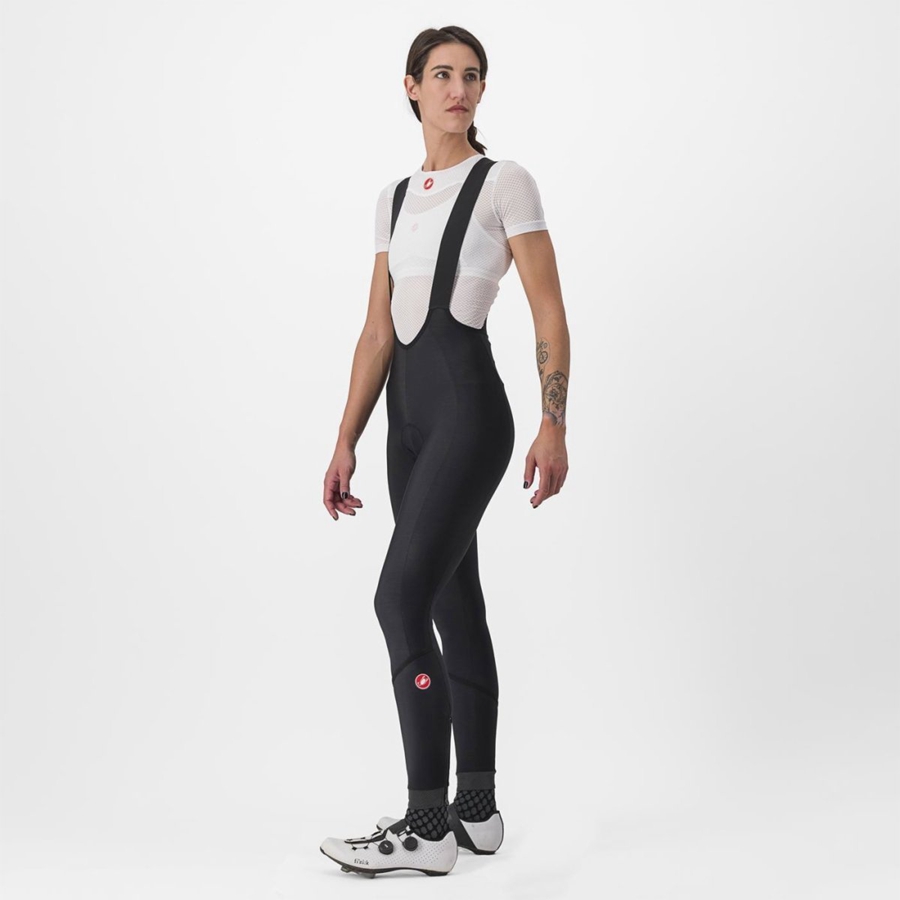 Medias Con Tirantes Castelli VELOCISSIMA DT Mujer Negras Negras | 9542-XGBDK