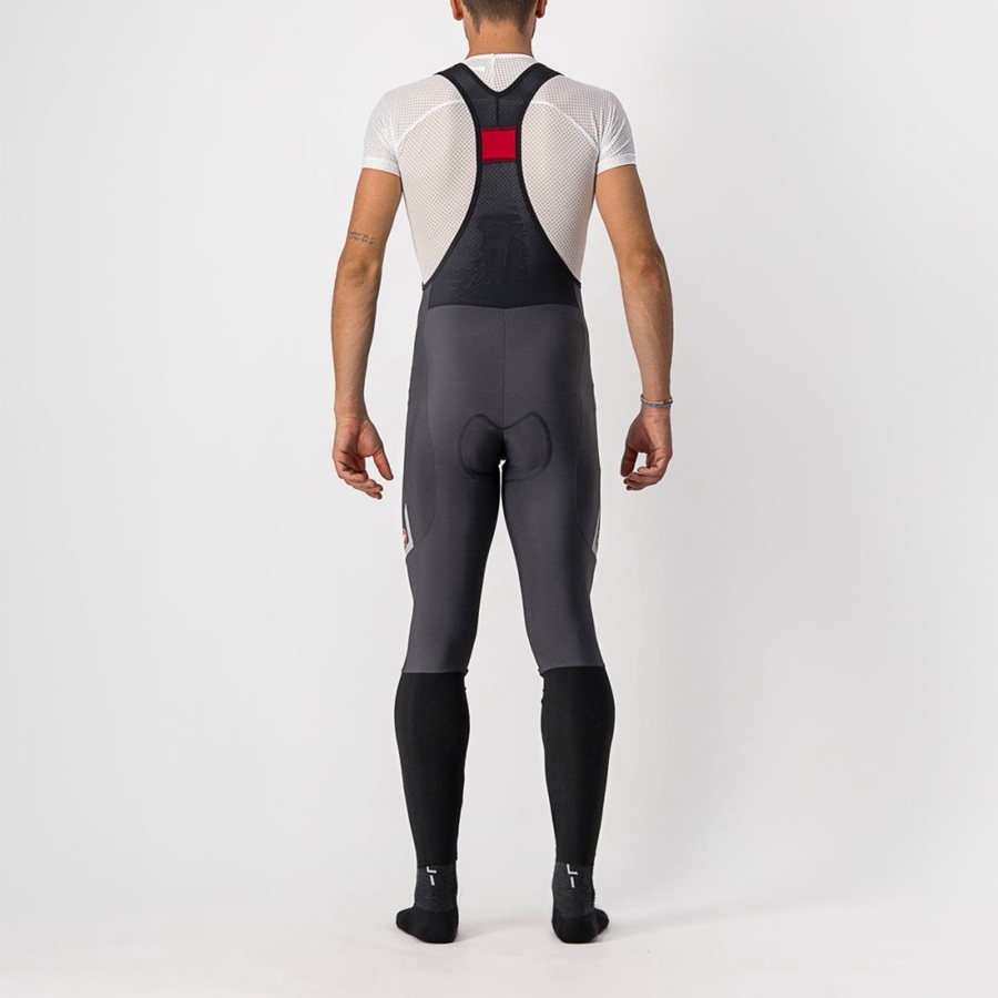 Medias Con Tirantes Castelli VELOCISSIMO 5 Hombre Gris Oscuro Plateadas | 6987-JETGV