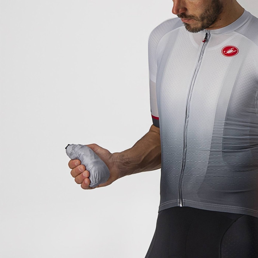 Proteccion Castelli ARIA SHELL Hombre Plateadas Gris | 9164-UMIKZ