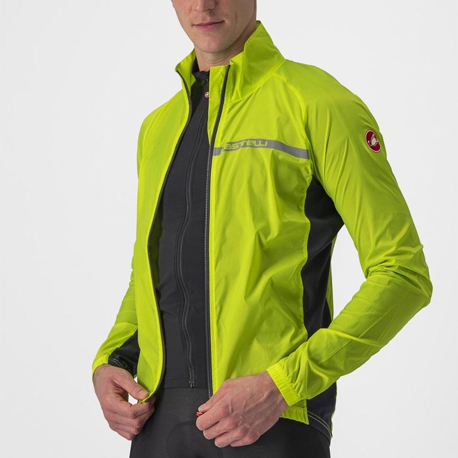 Proteccion Castelli SQUADRA STRETCH Hombre Verde Claro Gris Oscuro | 8976-ZRNLP