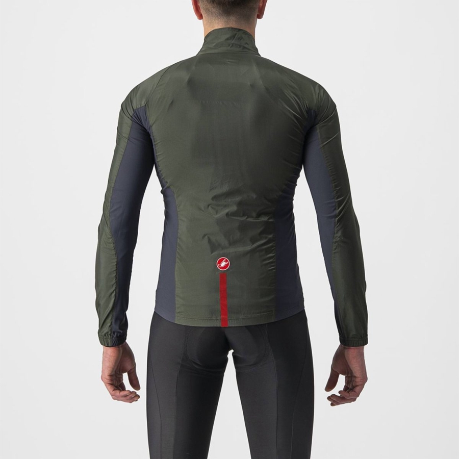 Proteccion Castelli SQUADRA STRETCH Hombre Verde Gris Oscuro | 5478-ZQBRK